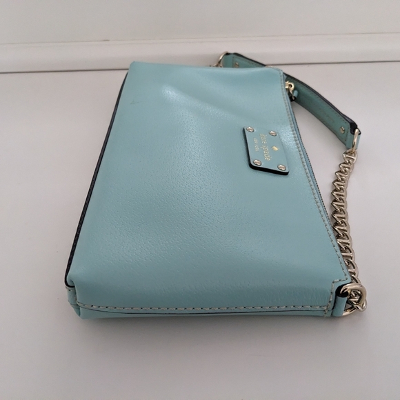 EUC! Kate Spade New York Wellesley Byrd Pebbled Leather Shoulder Bag Robins Egg - Picture 4 of 16